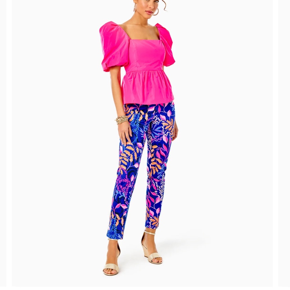 Lilly Pulitzer- Kelly Ankle Pants in Borealis Blue Absolute Perfection,10.